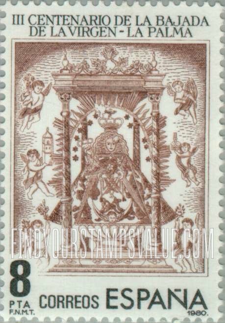 FindYourStampsValue: Altar of the Virgin, La Palma Cathedral