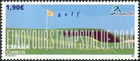 FindYourStampsValue: España 2004 International Philatelic Exhibition. Sports: Golf