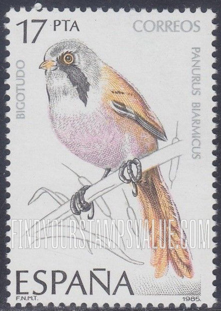 FindYourStampsValue: Birds: Panurus biarmicus