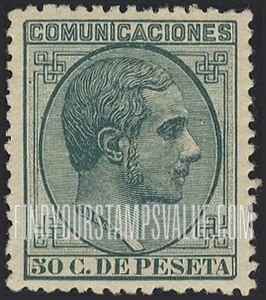 FindYourStampsValue: Kingdom: King Alfonso XII