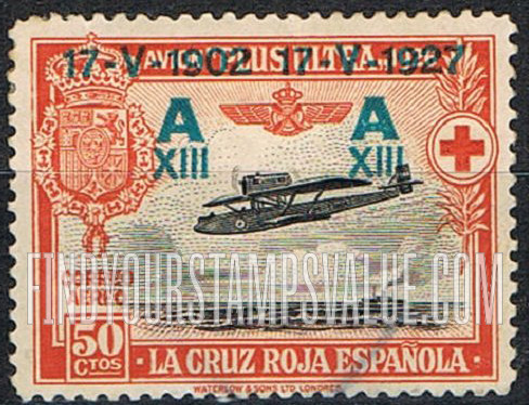 FindYourStampsValue: Semi-Postal: Coronation Silver Jubilee, Ramon Franco’s Plane Plus Ultra