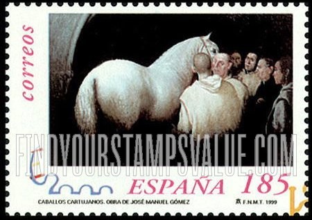 FindYourStampsValue: Carthusian Horse Type of 1998: White horse, six men