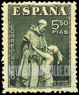 FindYourStampsValue: Air Post: Bartolomé de las Casas