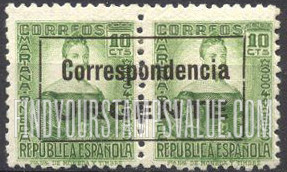 FindYourStampsValue: Revolutionary Overprints, Nationalist (Revolutionary) Forces, Burgos Special Delivery: Mariana Pineda