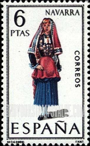FindYourStampsValue: Regional Costumes Issue: Woman from Navarra