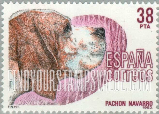 FindYourStampsValue: International Canine Exhibition, Madrid, June 1984: Navarro pointer
