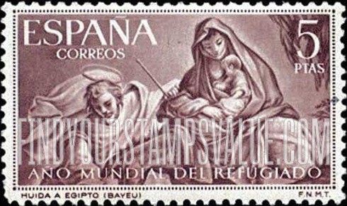 FindYourStampsValue: Flight into Egypt by Francisco Bayeu