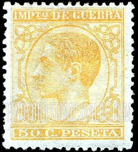 FindYourStampsValue: War Tax: King Alfonso XII