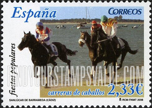 FindYourStampsValue: Sanlúcar de Barrameda Horse Race