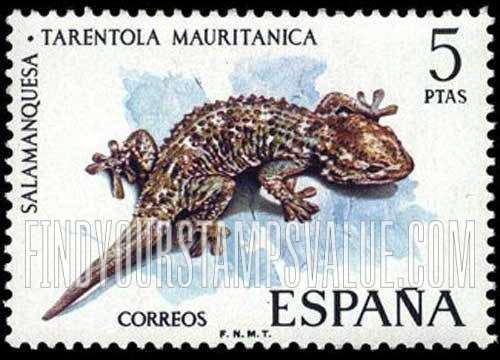 FindYourStampsValue: Reptiles: Wall gecko