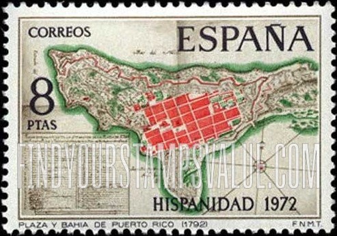 FindYourStampsValue: Map of Plaza and Bay, 1792