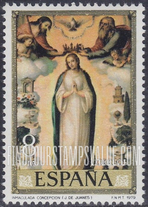 FindYourStampsValue: Juan de Juanes Paintings: Immaculate Conception