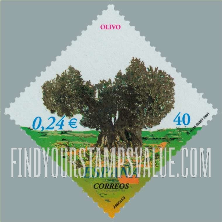 FindYourStampsValue: Trees: Olive