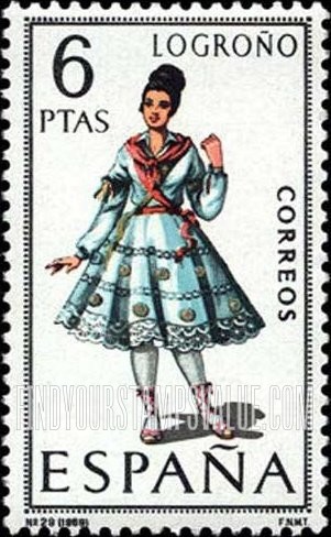 FindYourStampsValue: Regional Costumes Issue: Woman from Logroño