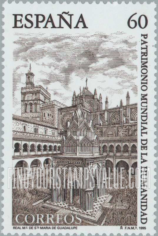 FindYourStampsValue: UNESCO World Heritage Type of 1991 and Royal Monastery of Santa Maria de Guadalupe
