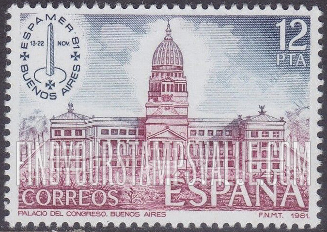 FindYourStampsValue: Congress Palace, Buenos Aires