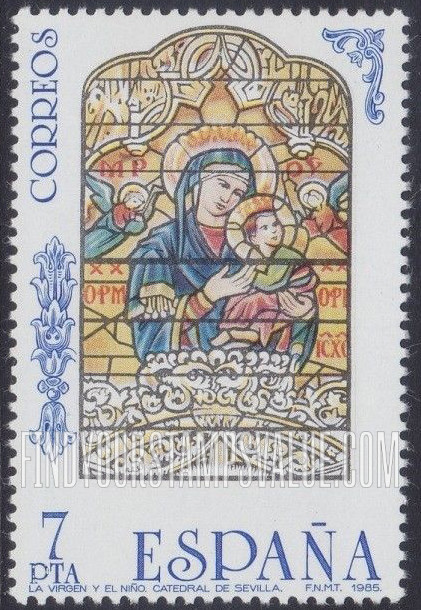 FindYourStampsValue: Virgin and Child, Seville Cathedral