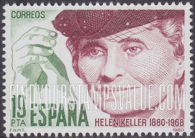FindYourStampsValue: Helen Keller, Sign Language