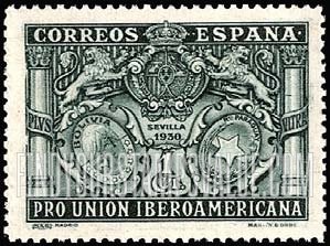FindYourStampsValue: Arms of Spain, Bolivia, Paraguay