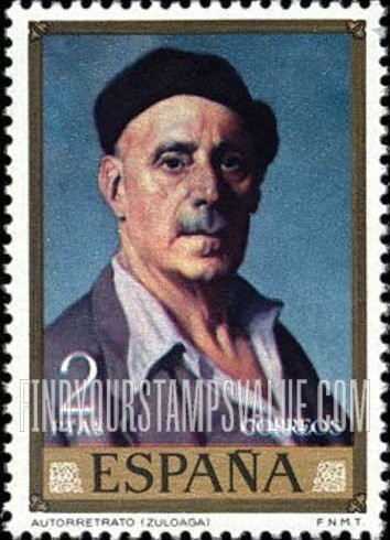 FindYourStampsValue: Ignacio Zuloaga, Self-portrait