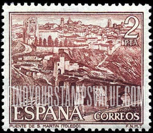 FindYourStampsValue: Tourism: Bridge of St. Martin, Toledo