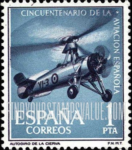 FindYourStampsValue: “La Cierva” Autogiro