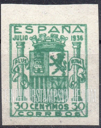 FindYourStampsValue: Spanish State: Arms of Spain