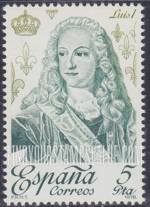 FindYourStampsValue: Rulers of Spain: Louis I