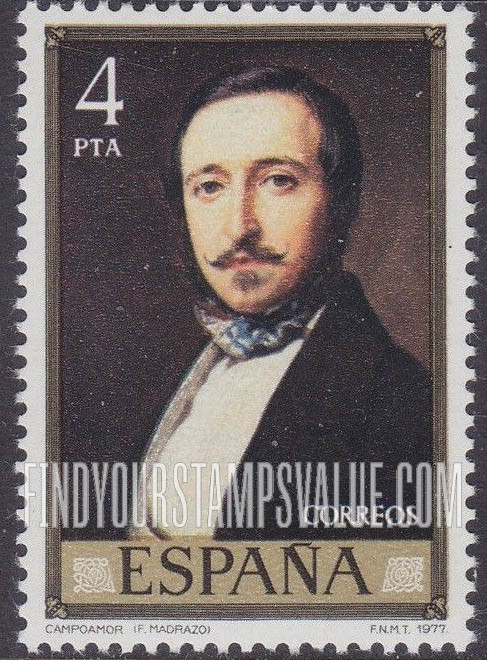 FindYourStampsValue: Federico Madrazo (1815-94) Portraits: Campoamor
