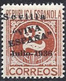 FindYourStampsValue: Revolutionary Overprints, Nationalist (Revolutionary) Forces, Seville: “Republica Espanola”