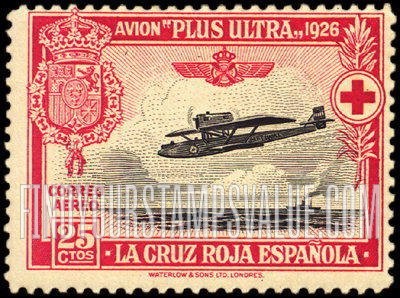 FindYourStampsValue: Air Post Semi-Postal: Red Cross, Ramon Franco’s Plane Plus Ultra