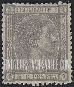FindYourStampsValue: Kingdom: King Alfonso XII