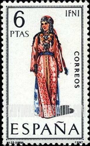 FindYourStampsValue: Regional Costumes Issue: Woman from Ifni