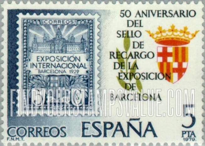 FindYourStampsValue: Type A54, Barcelona Coat of Arms
