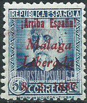 FindYourStampsValue: Revolutionary Overprints, Nationalist (Revolutionary) Forces, Malaga: Nicolás Salmerón