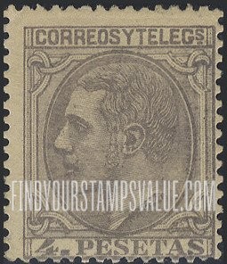 FindYourStampsValue: Kingdom: King Alfonso XII