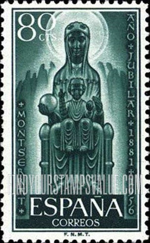 FindYourStampsValue: Black Virgin of Montserrat