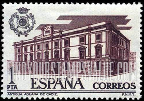 FindYourStampsValue: Old Customs House, Cadiz