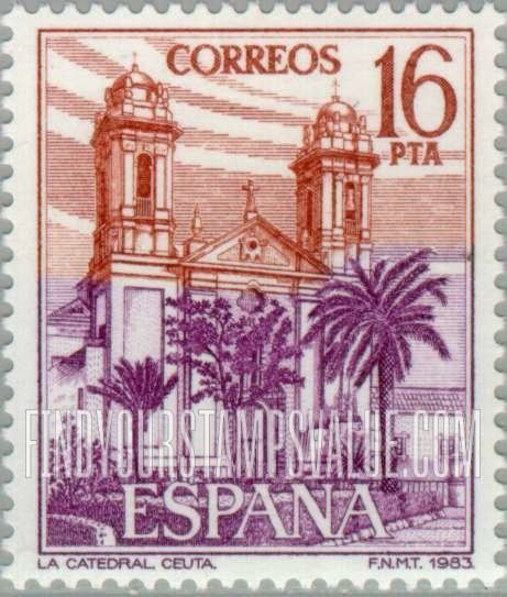 FindYourStampsValue: Cathedral, Ceuta