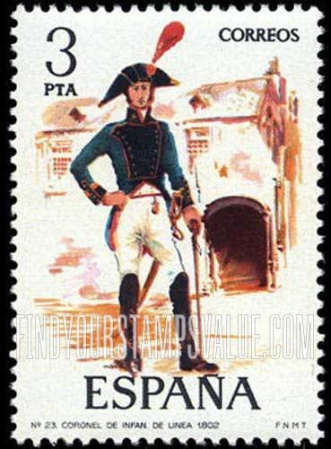 FindYourStampsValue: Infantry Colonel, 1802