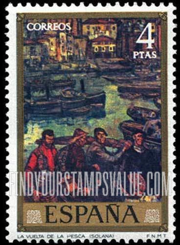 FindYourStampsValue: Gutierrez Solana Paintings: Fisherman