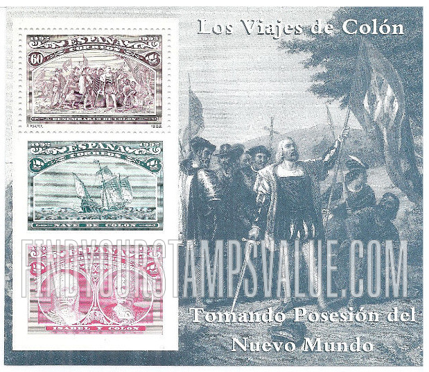 FindYourStampsValue: Voyages of Columbus: Landing of Columbus