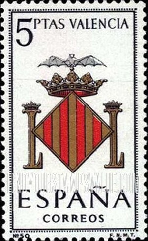 FindYourStampsValue: Provincial Arms Issue: Valencia