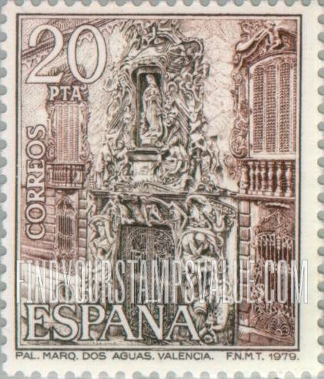 FindYourStampsValue: Architecture: Portal, Palace of the Marques de Dos Aguas, Valencia