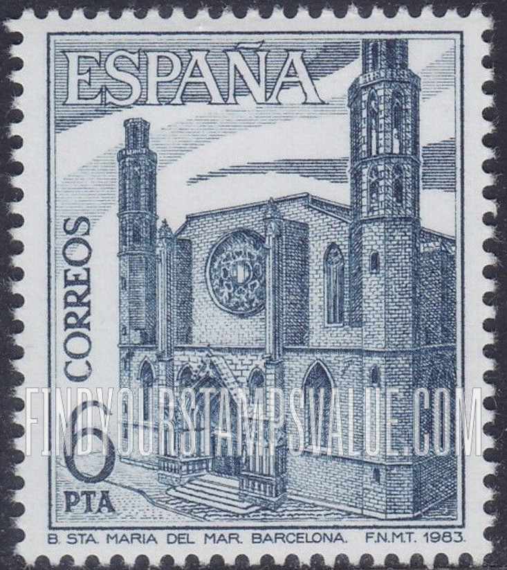 FindYourStampsValue: Temple, Santa Maria del Mar, Barcelona