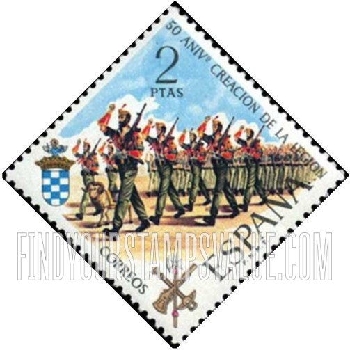 FindYourStampsValue: Legionnaires on dress parade