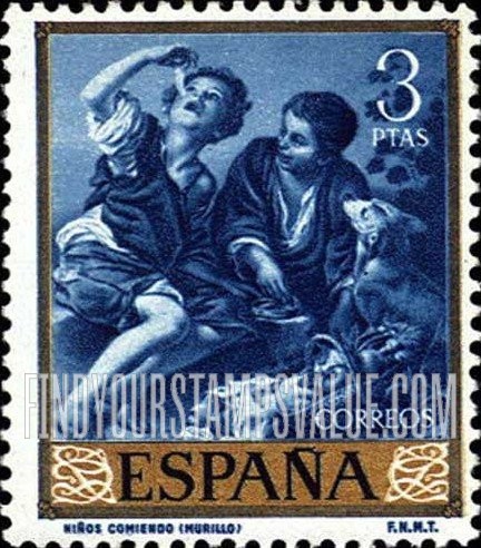 FindYourStampsValue: Murillo Paintings: Children Eating