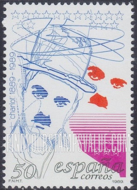 FindYourStampsValue: Charlie Chaplin (1889-1977), English comedian and actor
