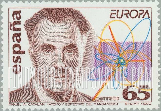 FindYourStampsValue: Europa: Miguel Angel Catalan (1894-1957), physicist
