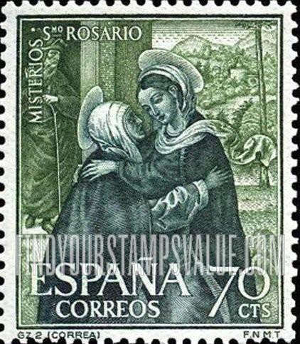 FindYourStampsValue: Mysteries of the Rosary: The Visitation, Correa